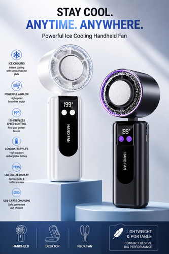 Portable neck fan - neck, ice
