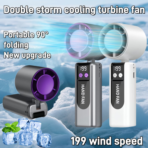 Handheld portable fan with - handheld,